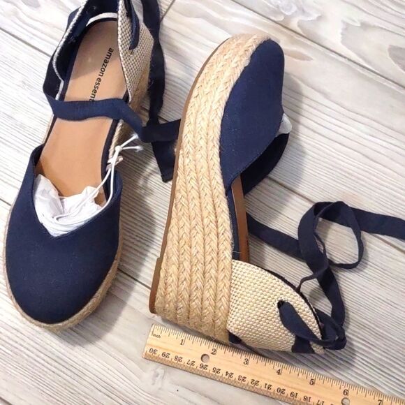 (61-3731)  Amazon Essentials Women's Mid Wedge Espadrille Sz 5.5 - Picture 6 of 9